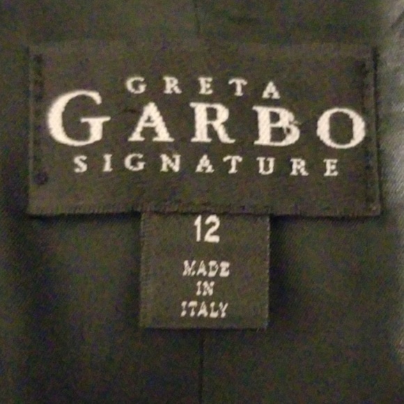 VTG Greta Garbo Womens 100% Virgin Wool Jacket Black Italy Sz 12 GUC READ - Picture 6 of 8